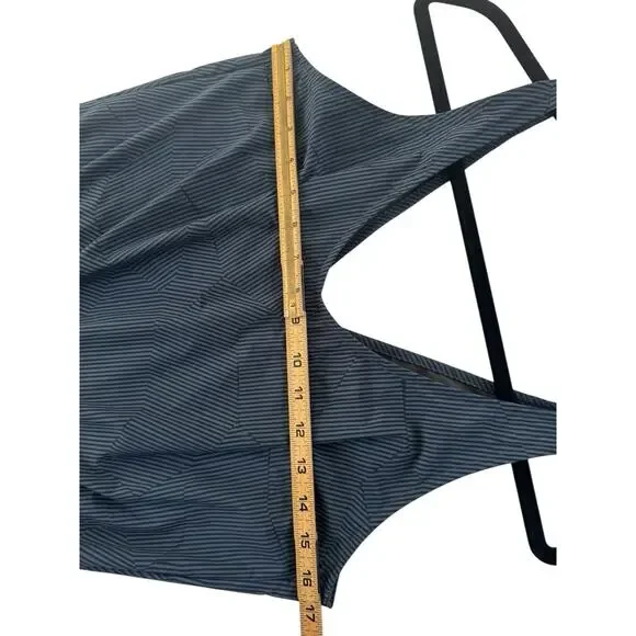 Mountain HardWear Railay Romper Womens Small Blue Striped Shorts Mesh Back - Picture 11 of 16